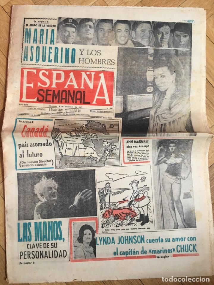 Sammeln von Zeitschriften und Zeitungen: PERIODICO ESPA&Ntilde;A SEMANAL (3-12-1967) MARIA ASQUERINO LYNDA JOHNSON CELTIC GLASGOW INTERCONTINENTAL