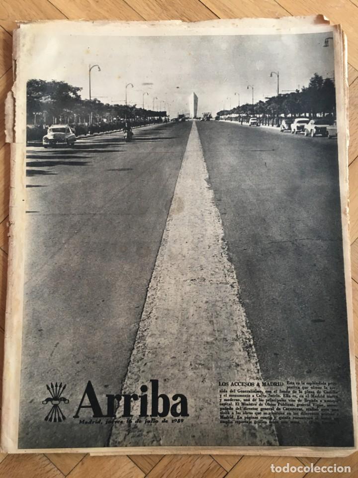 Sammeln von Zeitschriften und Zeitungen: ARRIBA (16-7-1959)MADRID PUERTA DEL SOL GRAN VIA DEL ABRO&Ntilde;IGAL PUERTA HIERRO FESTIVAL SAN SEBASTIAN