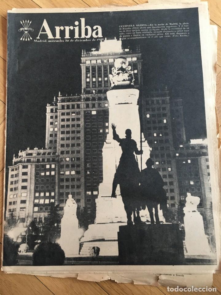 Sammeln von Zeitschriften und Zeitungen: ARRIBA (30-12-1959) MONUMENTO QUIJOTE MADRID VALLE DE LOS CAIDOS MURALLAS DE LUGO