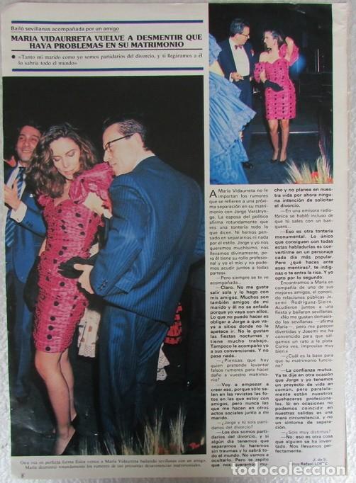 Coleccionismo de Revistas y Peri&oacute;dicos: RECORTE REVISTA SEMANA N&ordm; 2518 1988 MARIA VIDAURRETA