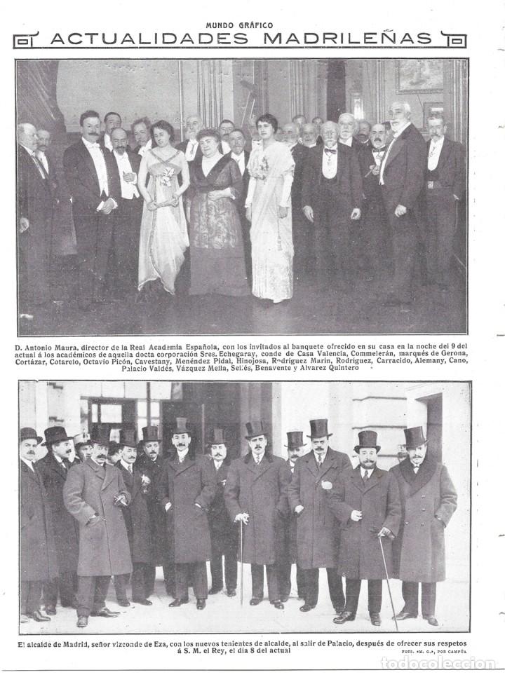 Coleccionismo de revistas y peri&oacute;dicos: 1914 HOJA REVISTA MADRID ANTONIO MAURA DIRECTOR REAL ACADEMIA ESPA&Ntilde;OLA ACAD&Eacute;MICOS ECHEGARAY COTARELO