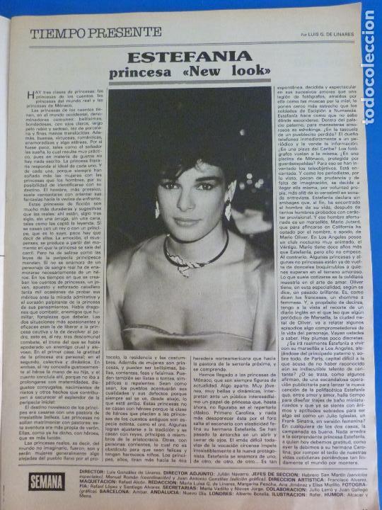 Coleccionismo de Revistas y Peri&oacute;dicos: RECORTE REPORTAJE CLIPPING DE ESTEFANIA DE MONACO REVISTA SEMANA N&ordm; 2452 P&Aacute;G 19