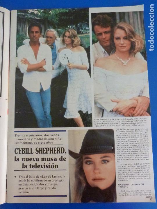 Coleccionismo de Revistas y Peri&oacute;dicos: RECORTE REPORTAJE CLIPPING CYBILL SHEPHERD LARGO Y CALIDO VERANO REVISTA SEMANA N&ordm; 2452 P&Aacute;G 43-44