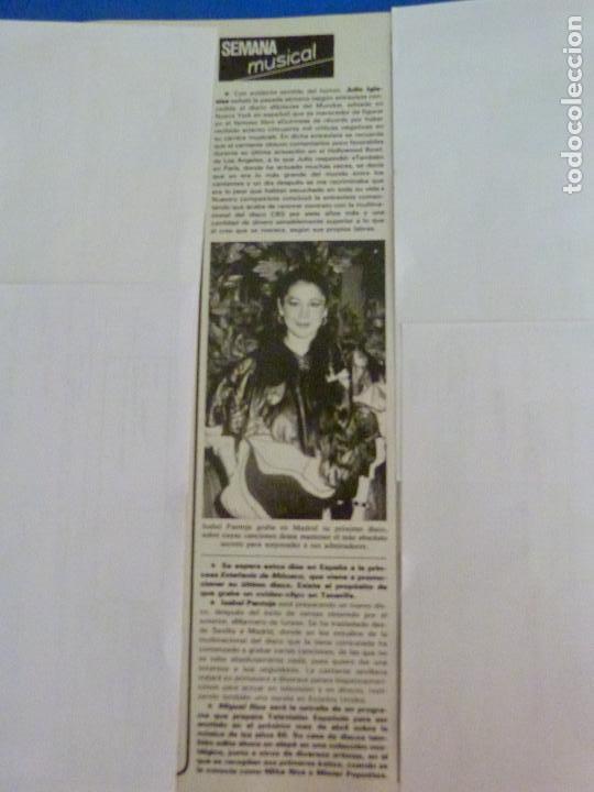 Coleccionismo de Revistas y Peri&oacute;dicos: RECORTE REPORTAJE CLIPPING DE JULIO IGLESIAS E ISABEL PANTOJA REVISTA SEMANA N&ordm; 2452 P&Aacute;G 76