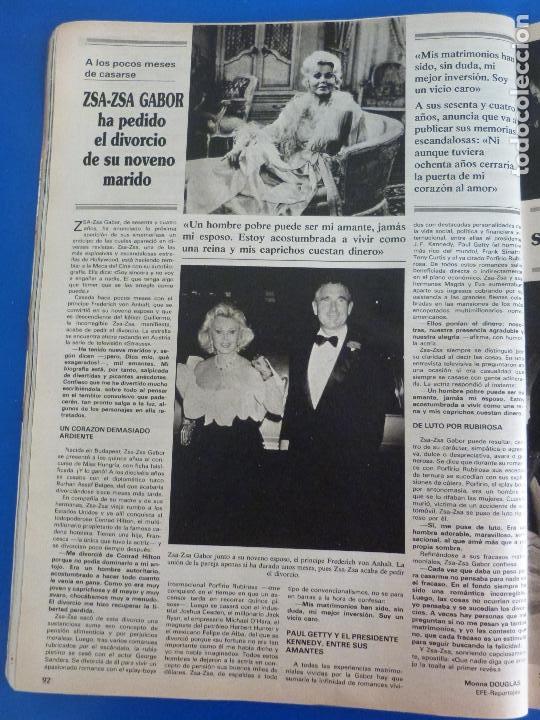 Coleccionismo de Revistas y Peri&oacute;dicos: RECORTE REPORTAJE CLIPPING DE ZSA ZSA GABOR DIVORCIO REVISTA SEMANA N&ordm; 2452 P&Aacute;G 92