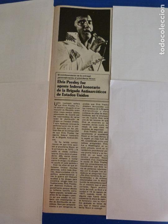 Coleccionismo de Revistas y Peri&oacute;dicos: RECORTE REPORTAJE CLIPPING DE ELVIS PRESLEY AGENTE FEDERAL REVISTA SEMANA N&ordm; 2448 P&Aacute;G 25 L63