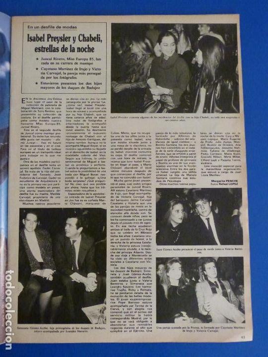 Coleccionismo de Revistas y Peri&oacute;dicos: RECORTE REPORTAJE CLIPPING DE ISABEL PREYSLER Y CHABELI REVISTA SEMANA N&ordm; 2390 P&Aacute;G 43