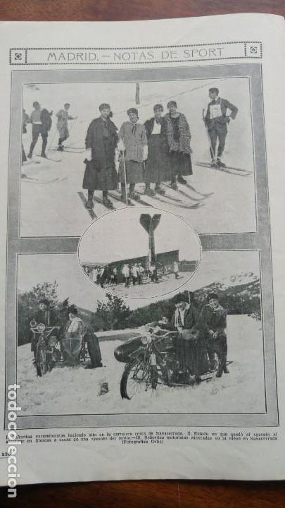 Collection Magazines and Newspapers: MADRID NAVACERRADA NIEVE ILLESCAS HOJA A&Ntilde;O 1916