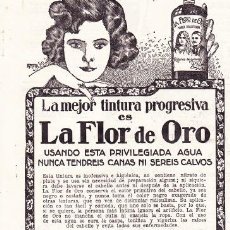 Coleccionismo de Revistas y Periódicos: PUBLICIDAD TINTURA PROGRESIVA LA FLOR DE ORO - 1925
