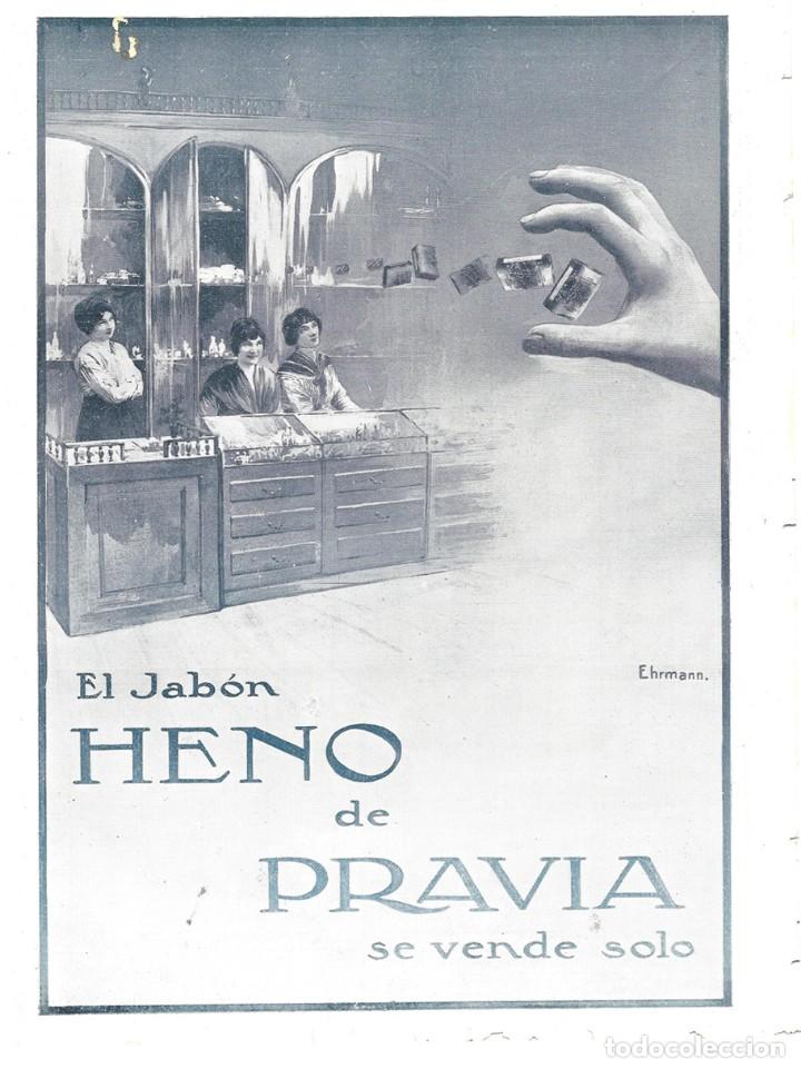 Coleccionismo de revistas y peri&oacute;dicos: 1914 HOJA REVISTA PUBLICIDAD ANUNCIO PERFUMER&Iacute;A CASA GAL JAB&Oacute;N HENO DE PRAVIA DIBUJO EHRMAN