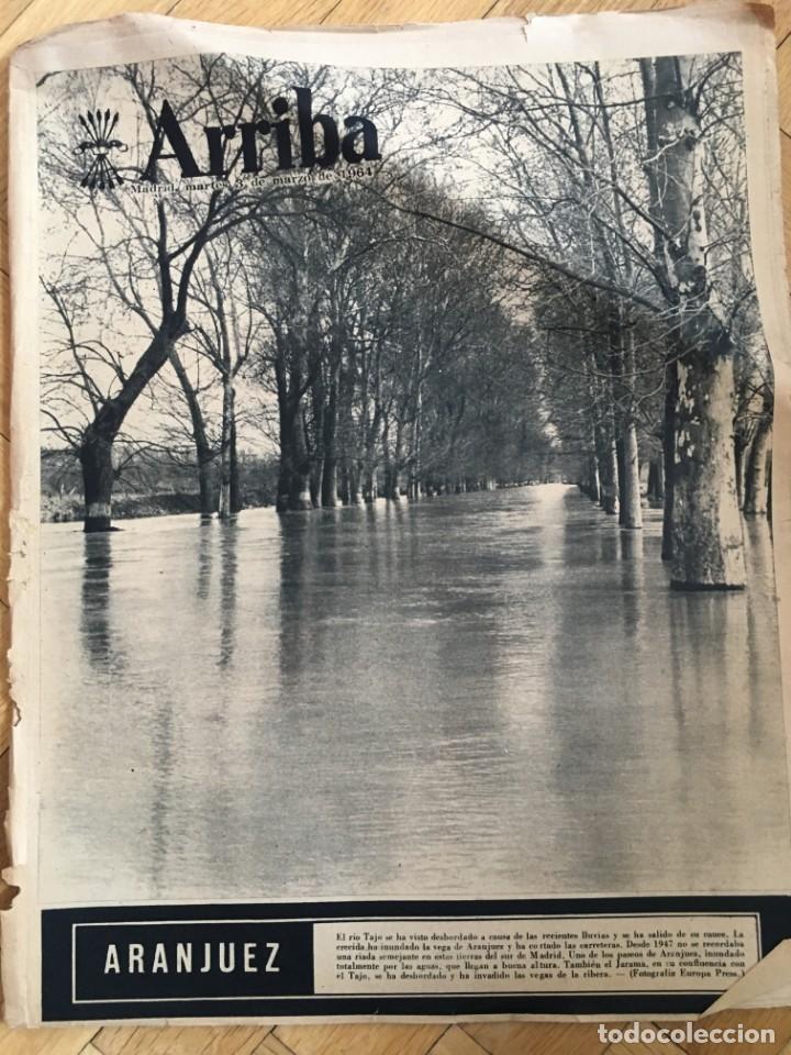 Coleccionismo de revistas y peri&oacute;dicos: ARRIBA (3-3-1964) ARANJUEZ FABRICA PEGASO VICKY LAGOS FUTBOL VUELTA A LEVANTE RUGBY