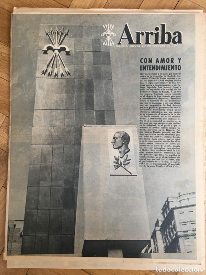 Sammeln von Zeitschriften und Zeitungen: ARRIBA (29-10-1964) FALANGE HOMENAJE PRIMO DE RIVERA FRAGA LOGRO&Ntilde;O ESPA&Ntilde;A