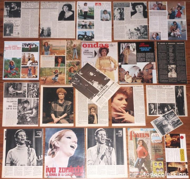 Coleccionismo de Revistas y Peri&oacute;dicos: IVA ZANICCHI colecci&oacute;n prensa spain clippings 1960s/70s magazine clippings eurovision Italia singer