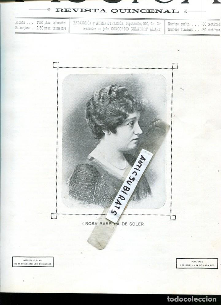 Coleccionismo de Revistas y Peri&oacute;dicos: REVISTA 1915 MUSICA ROSA BARELLA DE SOLER CELESTINA PREDELL MARIO MATEO RICART GARGANTA JOAN MASSIA