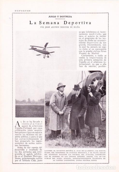 Coleccionismo de Revistas y Peri&oacute;dicos: * DEPORTES * Aviaci&oacute;n: Juan de la Cierva ; boxeo amateur en Madrid; exploradores...- 1925