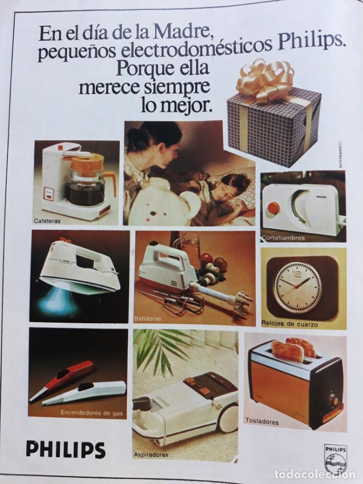Coleccionismo de revistas y peri&oacute;dicos: ANUNCIO ELECTRODOMESTICOS PHILIPS EL DIA DE LA MADRE