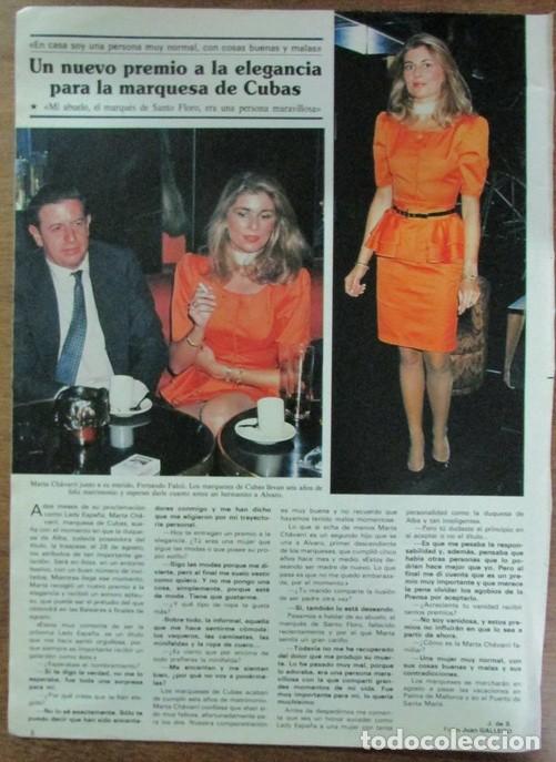 Coleccionismo de Revistas y Peri&oacute;dicos: RECORTE REVISTA SEMANA 2524 1988 MARTA CHAVARRI