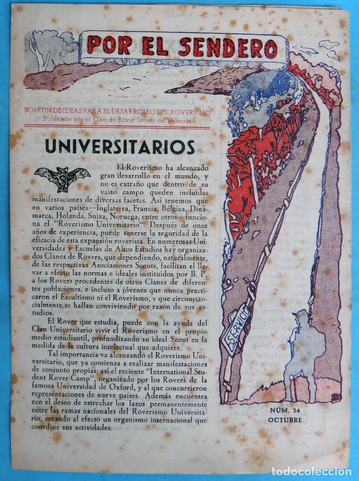 Coleccionismo de revistas y peri&oacute;dicos: REVISTA O FOLLETO , DIPTICO , BOYS SCOUTS , POR EL SENDERO N&ordm; 34 , ORIGINAL