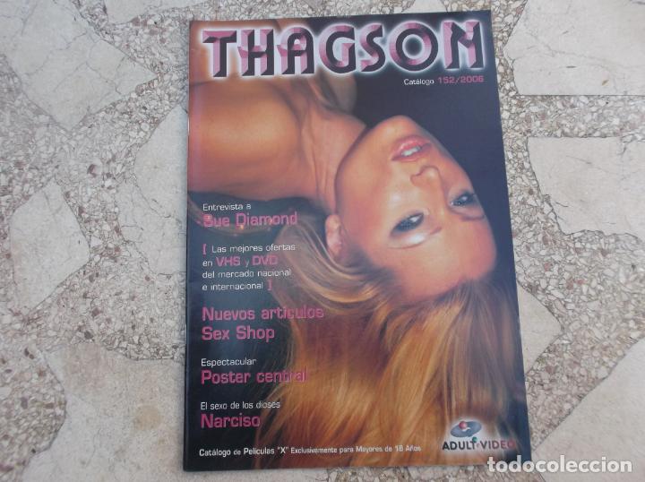 Collectionnisme de Revues et Journaux: thagson,n&ordm; 152 ,catalogo en espa&ntilde;ol de peliculas x, poster de 3 paginas de sue diamond