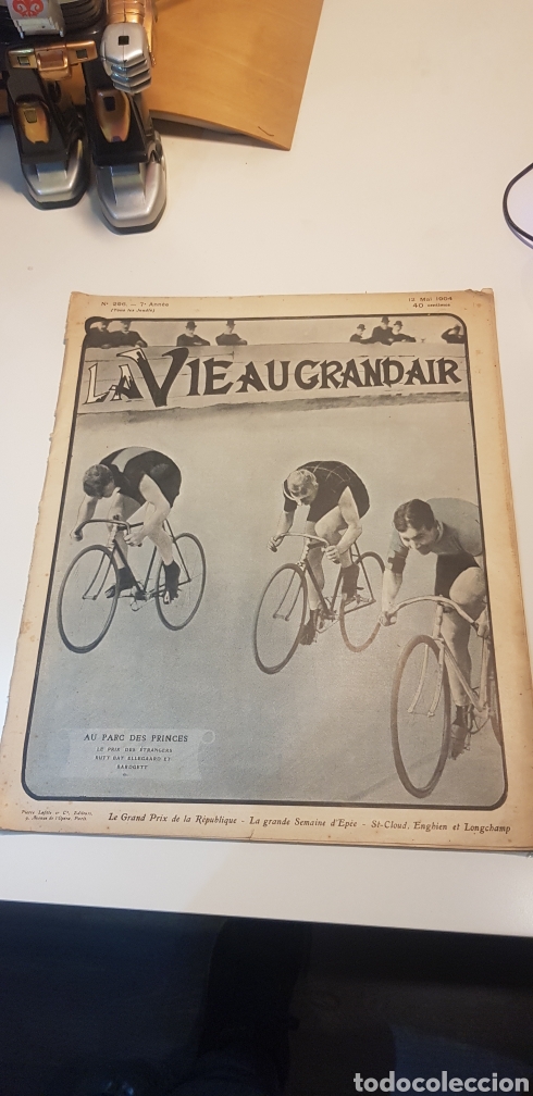 Coleccionismo de Revistas y Peri&oacute;dicos: Revista la vie su grandair portada ciclismo publicidad de coches 1904