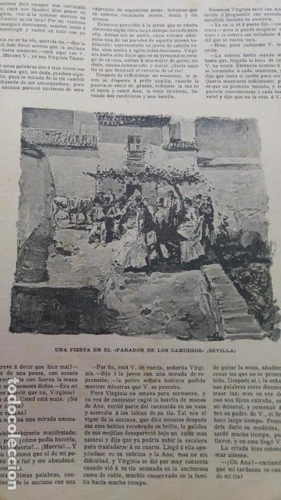 Coleccionismo de Revistas y Peri&oacute;dicos: UNA FIESTA EN EL PARADOR DE LOS CAMUHESOS SEVILLA .HOJA A&Ntilde;O 1896