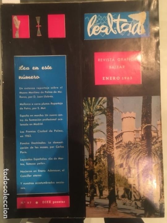 Coleccionismo de revistas y peri&oacute;dicos: LEALTAD, REVISTA GRAFICA BALEAR, MALLORCA, NUMERO 87, ENERO 1963