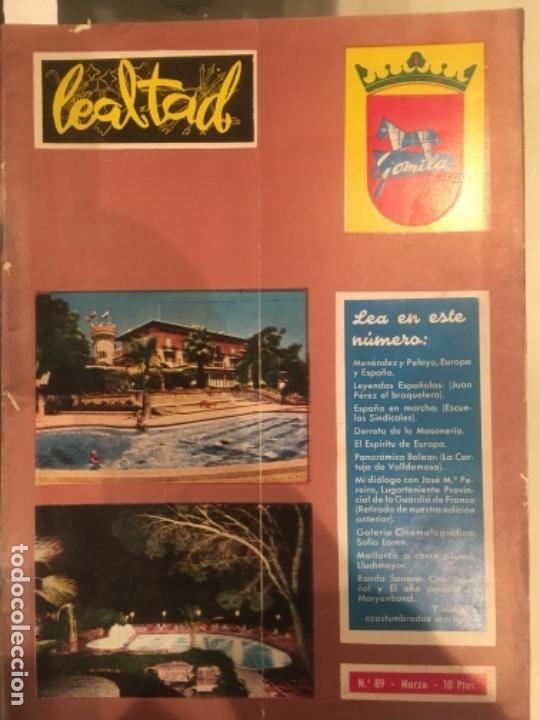 Coleccionismo de revistas y peri&oacute;dicos: LEALTAD, REVISTA GRAFICA BALEAR, MALLORCA, NUMERO 89, MARZO 1963