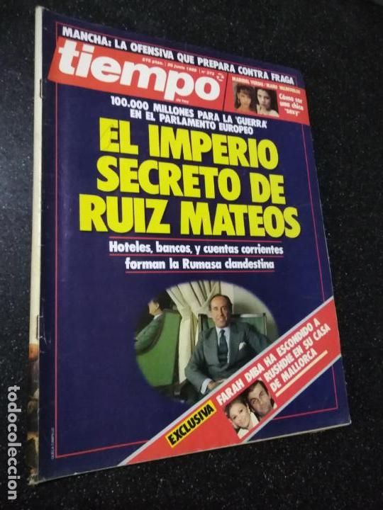 Collezionismo di Riviste e Giornali: REVISTA. TIEMPO. 26 JUNIO 1989. N&ordm; 373. EL IMPERIO SECRETO DE RUIZ MATEOS. LEER.