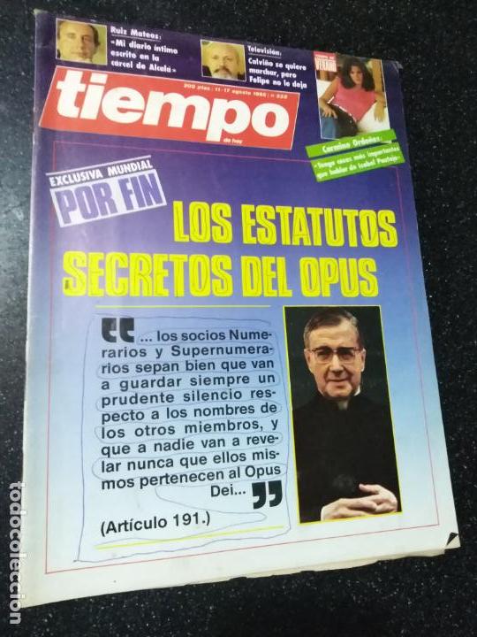 Coleccionismo de Revistas y Peri&oacute;dicos: REVISTA. TIEMPO. 11-17 AGOSTO 1986. N&ordm; 222. LOS ESTATUTOS SECRETOS DEL OPUS. LEER.