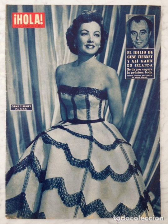 Coleccionismo de revistas y peri&oacute;dicos: HOLA - 1953 - GENE TIERNEY, SONJA HENIE, MILFORD HAVEN, CLARK GABLE