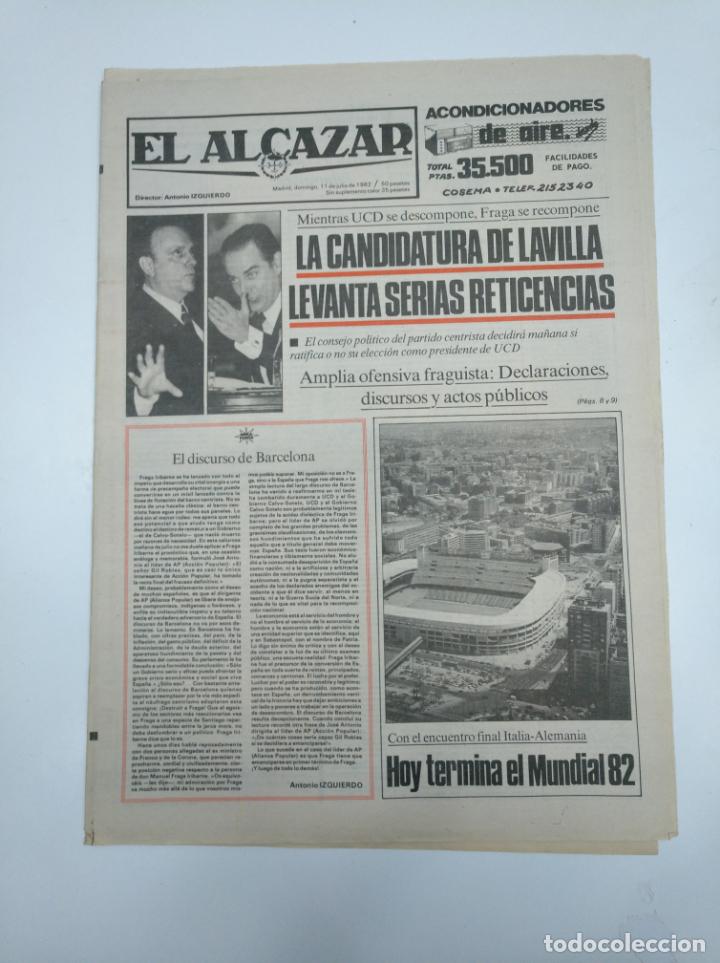 Coleccionismo de Revistas y Peri&oacute;dicos: PERIODICO EL ALCAZAR. 11 JULIO DE 1982. HOY TERMINA EL MUNDIAL 82' FINAL ALEMANIA ITALIA. CAR132