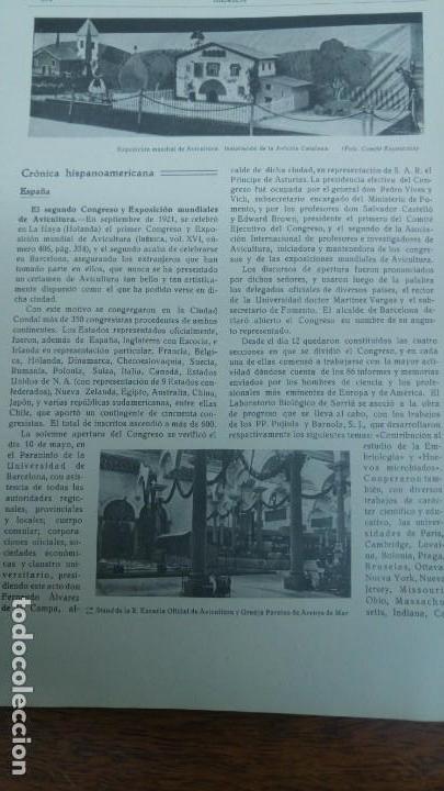 Collezionismo di Riviste e Giornali: 2&ordf; EXPOSICION MUNDIAL DE AVICULTURA BARCELONA -VELERO VIRGEN DEL MAR ARENYS DE MAR REVISTA A&Ntilde;O 1924