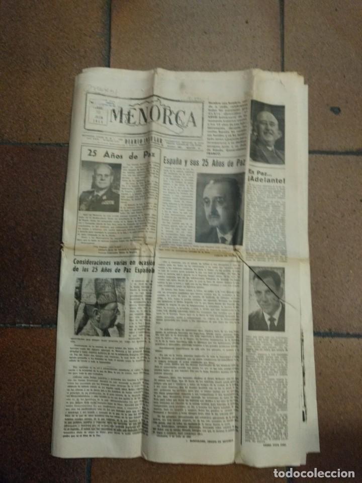 Sammeln von Zeitschriften und Zeitungen: Peri&oacute;dico Menorca Julio 1964 Mucha publicidad Baleares. 24 p&aacute;ginas.