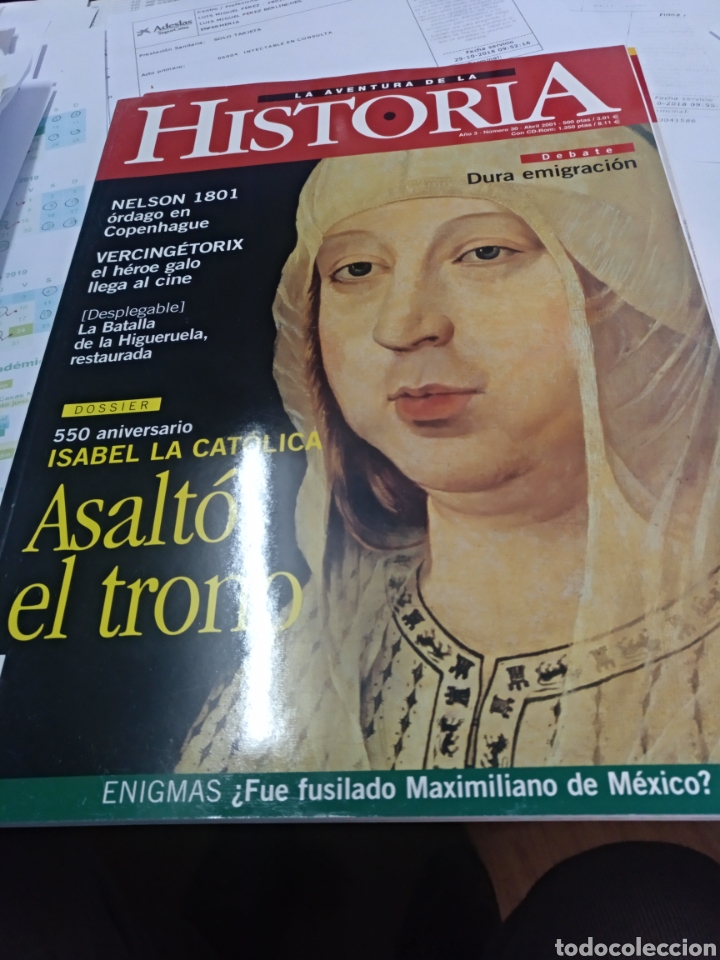Coleccionismo de revistas y peri&oacute;dicos: La aventura de la historia asalt&oacute; el trono isabel la cat&oacute;lica