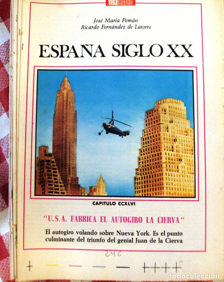 Coleccionismo de Revistas y Peri&oacute;dicos: Fasciculo Teleradio Espa&ntilde;a Siglo XX de Pem&aacute;n Numero 246 autogiro de la Cierva foto Antonia Heredia