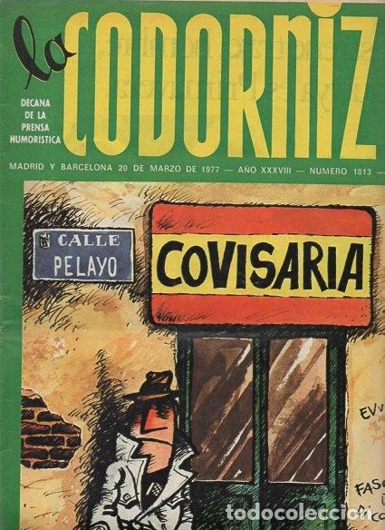 Coleccionismo de Revistas y Peri&oacute;dicos: LA CODORNIZ - N&ordm; 1813 / MARZO 1977 - PORTADA : MENDI