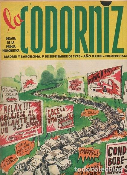 Coleccionismo de Revistas y Peri&oacute;dicos: LA CODORNIZ - N&ordm; 1642 / SEPTIEMBRE 1973 - PORTADA : MUNOA