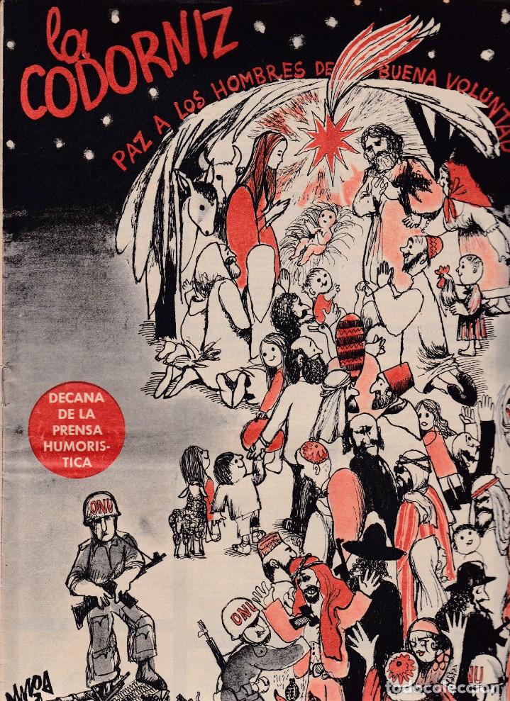Coleccionismo de Revistas y Peri&oacute;dicos: LA CODORNIZ - N&ordm; 1519 / DICIEMBRE 1970 - PORTADA : MUNOA