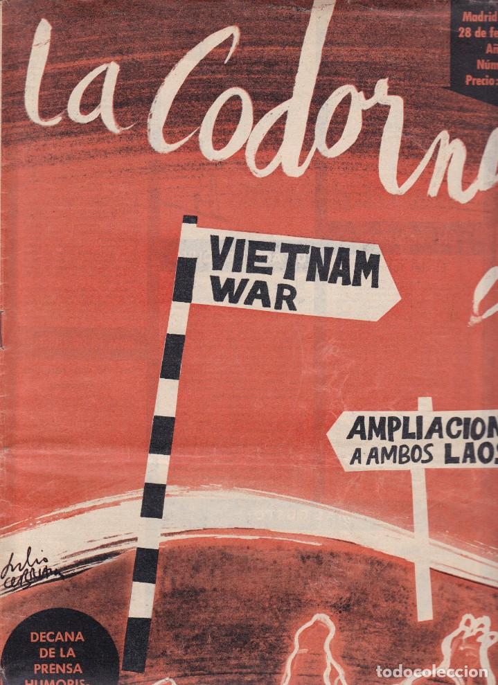 Coleccionismo de Revistas y Peri&oacute;dicos: LA CODORNIZ - N&ordm; 1528 / FEBRERO 1971 - PORTADA : JULIO CEBRIAN
