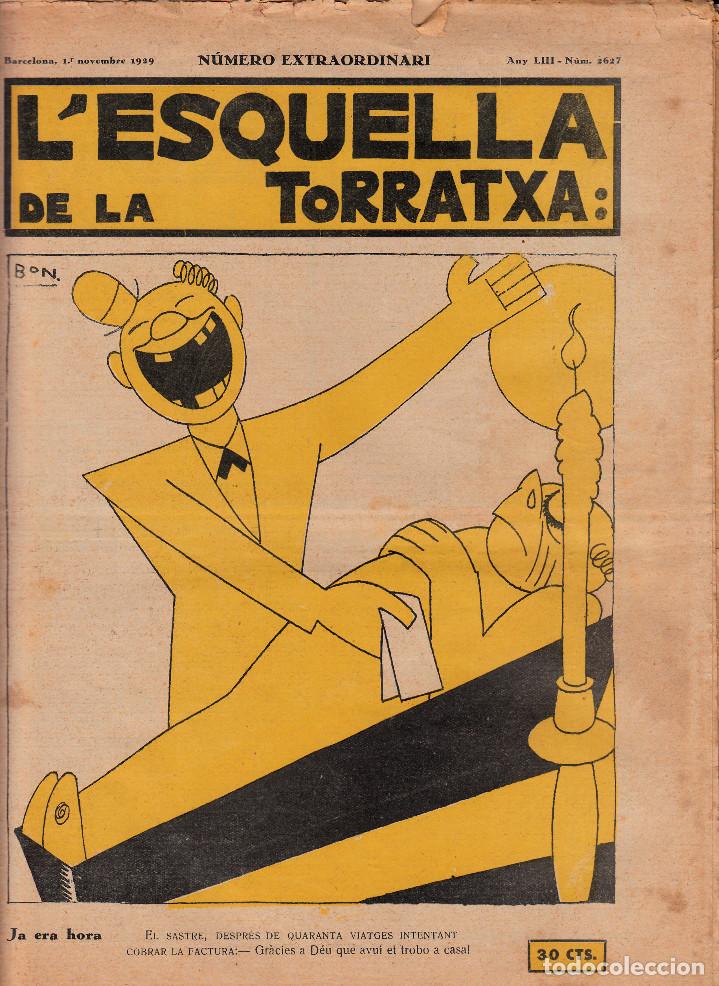 Coleccionismo de revistas y peri&oacute;dicos: REVISTA L'ESQUELLA DE LA TORRATXA - 1929 - NUM. 2627  dibujo de bon - NUMERO EXTRAORDINARIO