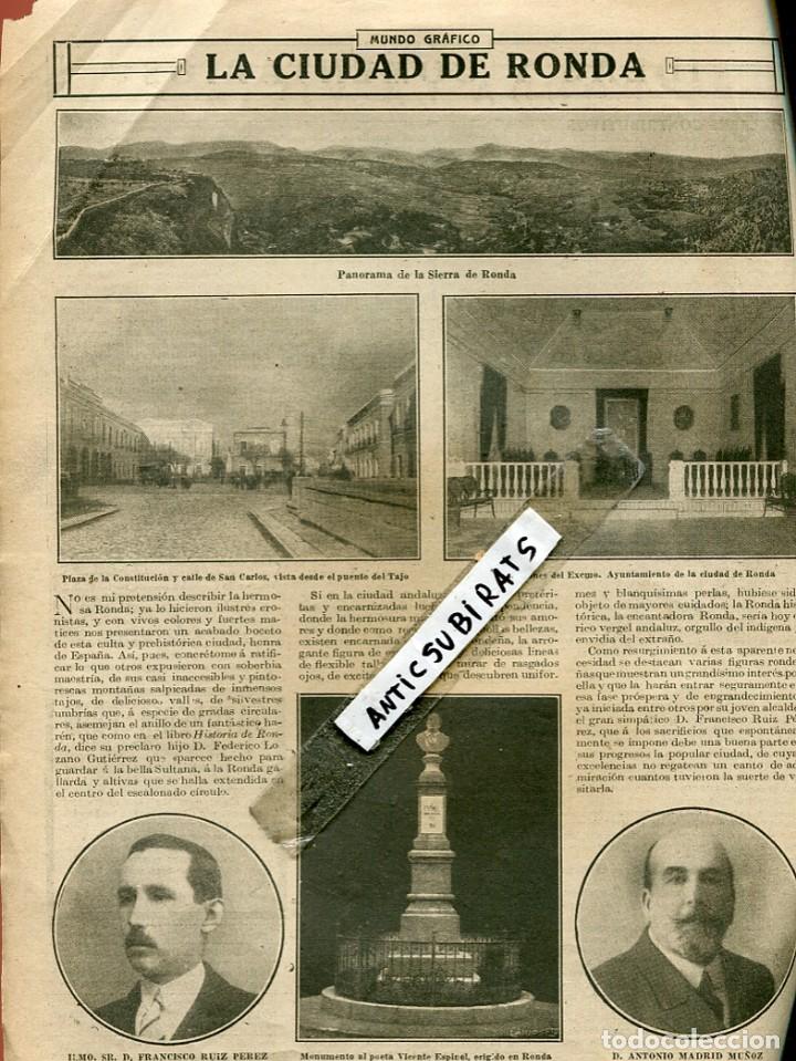 Coleccionismo de revistas y peri&oacute;dicos: REVISTA A&Ntilde; 1916 RONDA TEATRO ROMANO ACINIPO LA TOMA DE GRANADA MALAGA CA&Ntilde;ETE LA REAL CHORRO BOADILLA