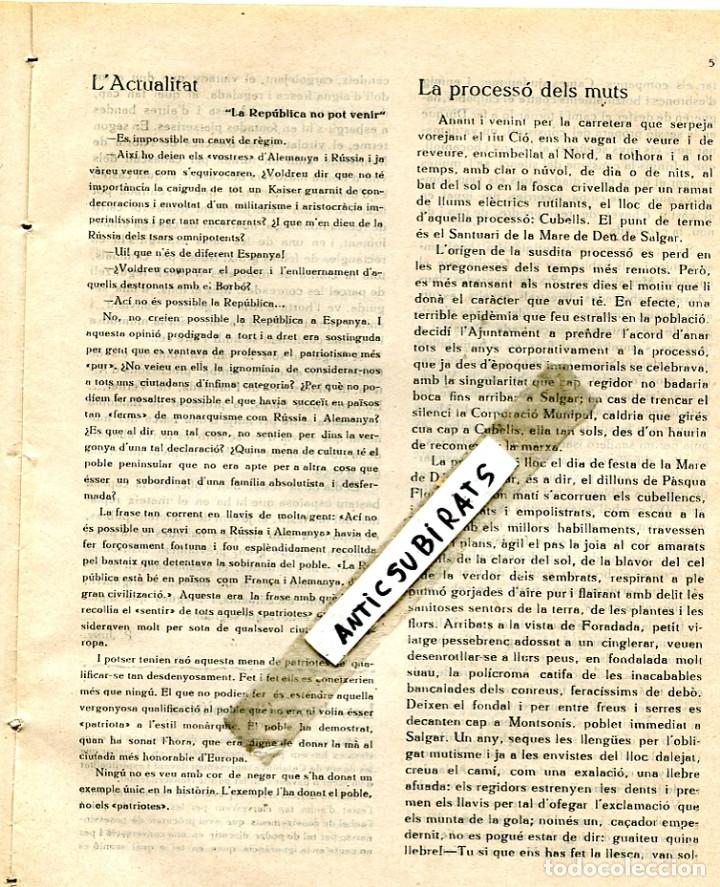 Coleccionismo de revistas y peri&oacute;dicos: PERIODICO ANY 1931 BALAGUER CONTRA LA REPUBLICA IGNASI GIRONA LES DONES I LA POLITICA GUARDIA CIVIL