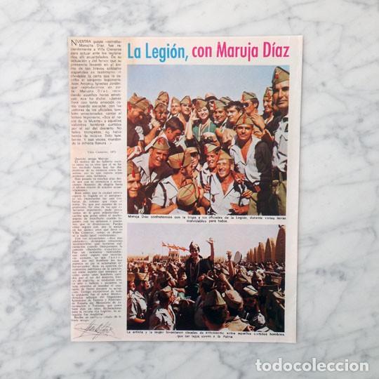 Coleccionismo de revistas y peri&oacute;dicos: REPORTAJE - LA LEGION CON MARUJA DIAZ - 1973