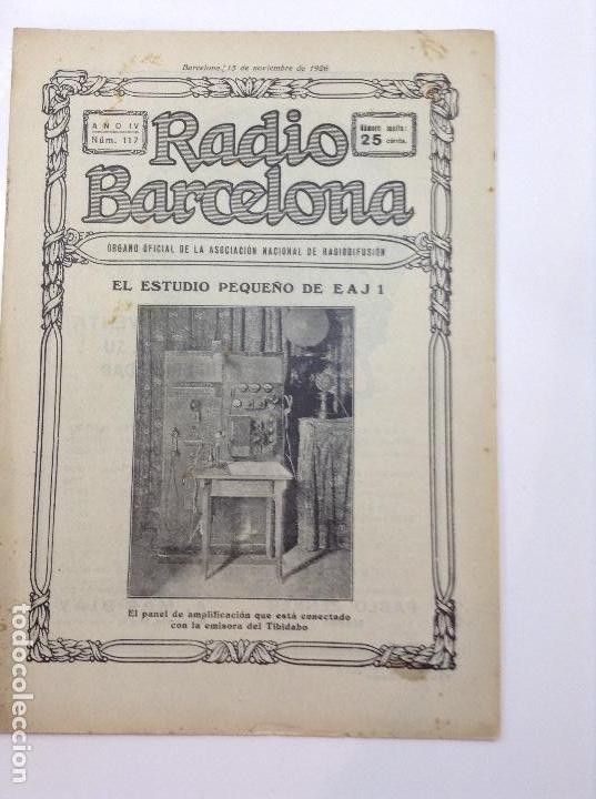 Coleccionismo de Revistas y Peri&oacute;dicos: REVISTA RADIO BARCELONA NUM. 117 NOV.1926