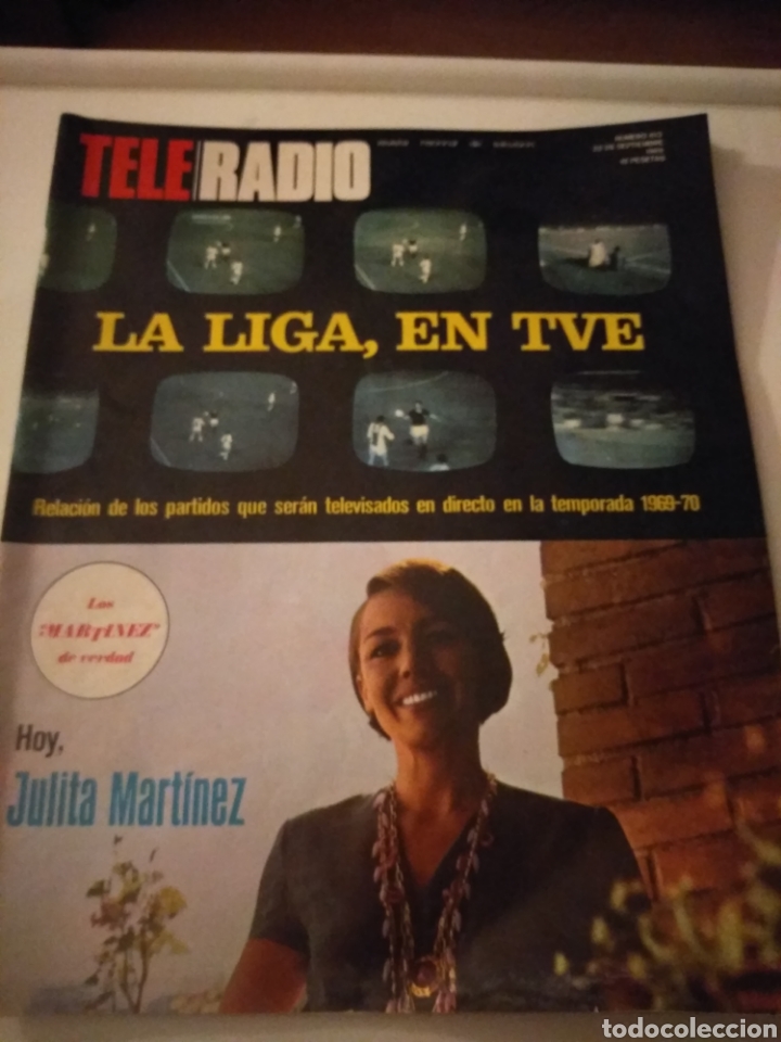 Coleccionismo de Revistas y Peri&oacute;dicos: Revista Tele Radio n'613(la liga,en tve) septiembre 1969