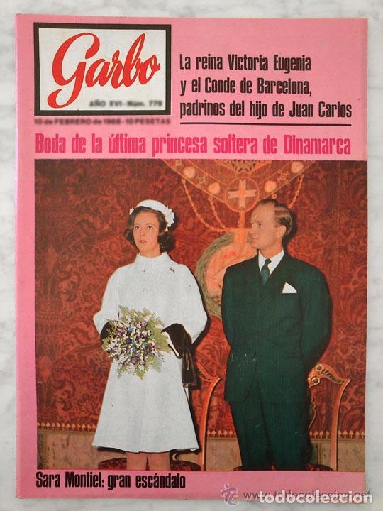 Coleccionismo de Revistas y Peri&oacute;dicos: GARBO - 1968 - BODA DE BENEDIKTE DE DINAMARCA Y RICHARD DE SAYN, SARA MONTIEL, CARLOS GUSTAVO