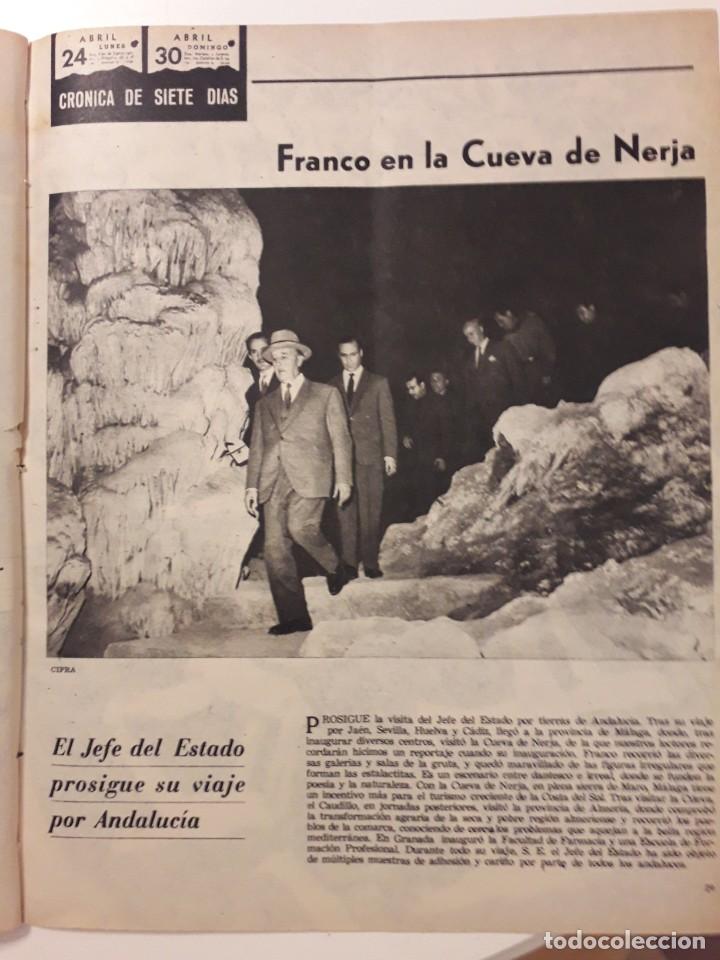 Colecionismo de Revistas e Jornais: FRANCO EN LA CUEVA DE NERJA. RECORTE LA ACTUALIDAD ESPA&Ntilde;OLA 487 4 MAYO 1961.