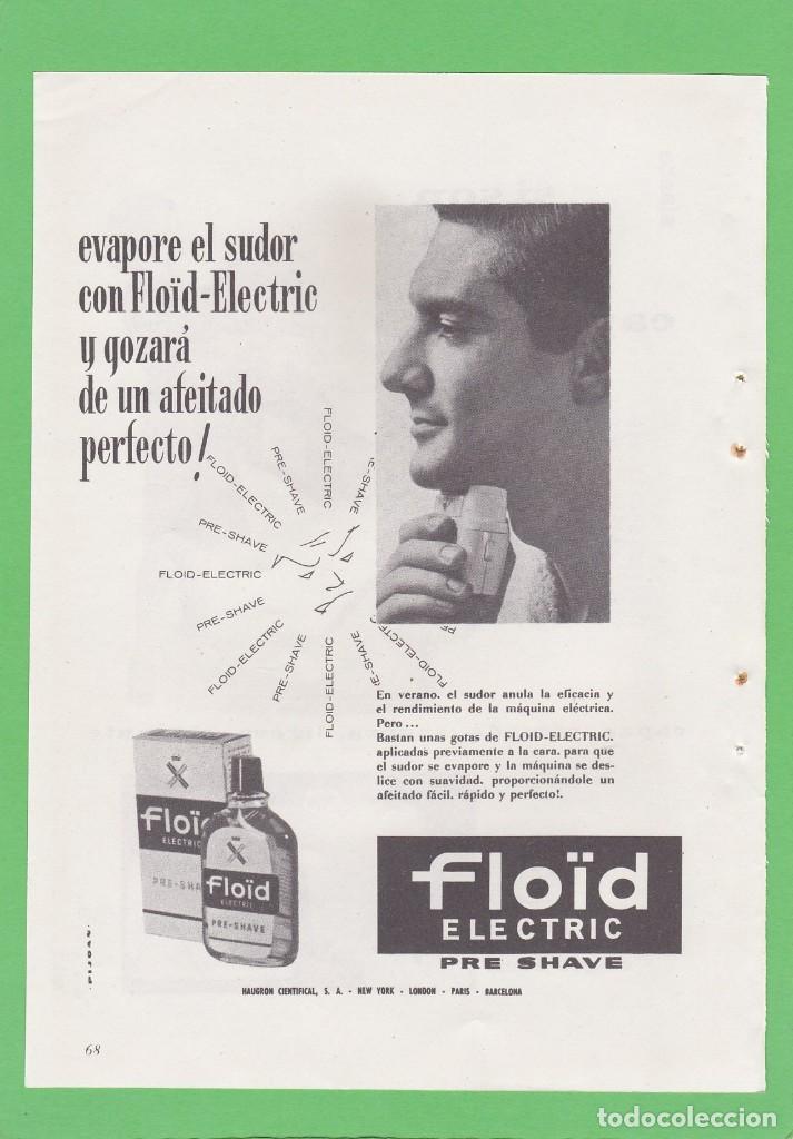 Coleccionismo de Revistas y Peri&oacute;dicos: PUBLICIDAD 1964. ANUNCIO FLO&Iuml;D ELECTRIC PRE SHAVE - MALETAS TAURO (REVERSO)