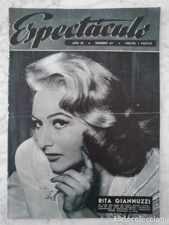 Collezionismo di Riviste e Giornali: ESPECTACULO - 1958 - RITA GIANNUZZI, CONCHITA VELASCO, FESTIVAL DE SAN SEBASTIAN, ANIBAL CONTREIRAS