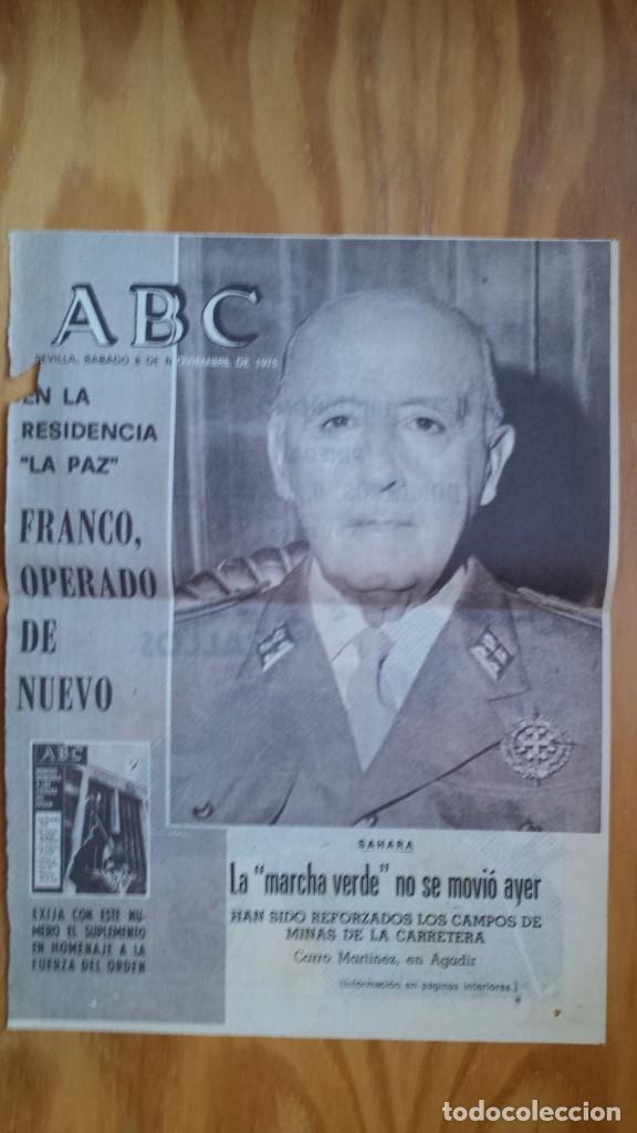 Coleccionismo de revistas y peri&oacute;dicos: DIVERSAS P&Aacute;GINAS DE PERI&Oacute;DICO RELATIVAS A FRANCO Y JUAN CARLOS I. A&Ntilde;OS 75-76